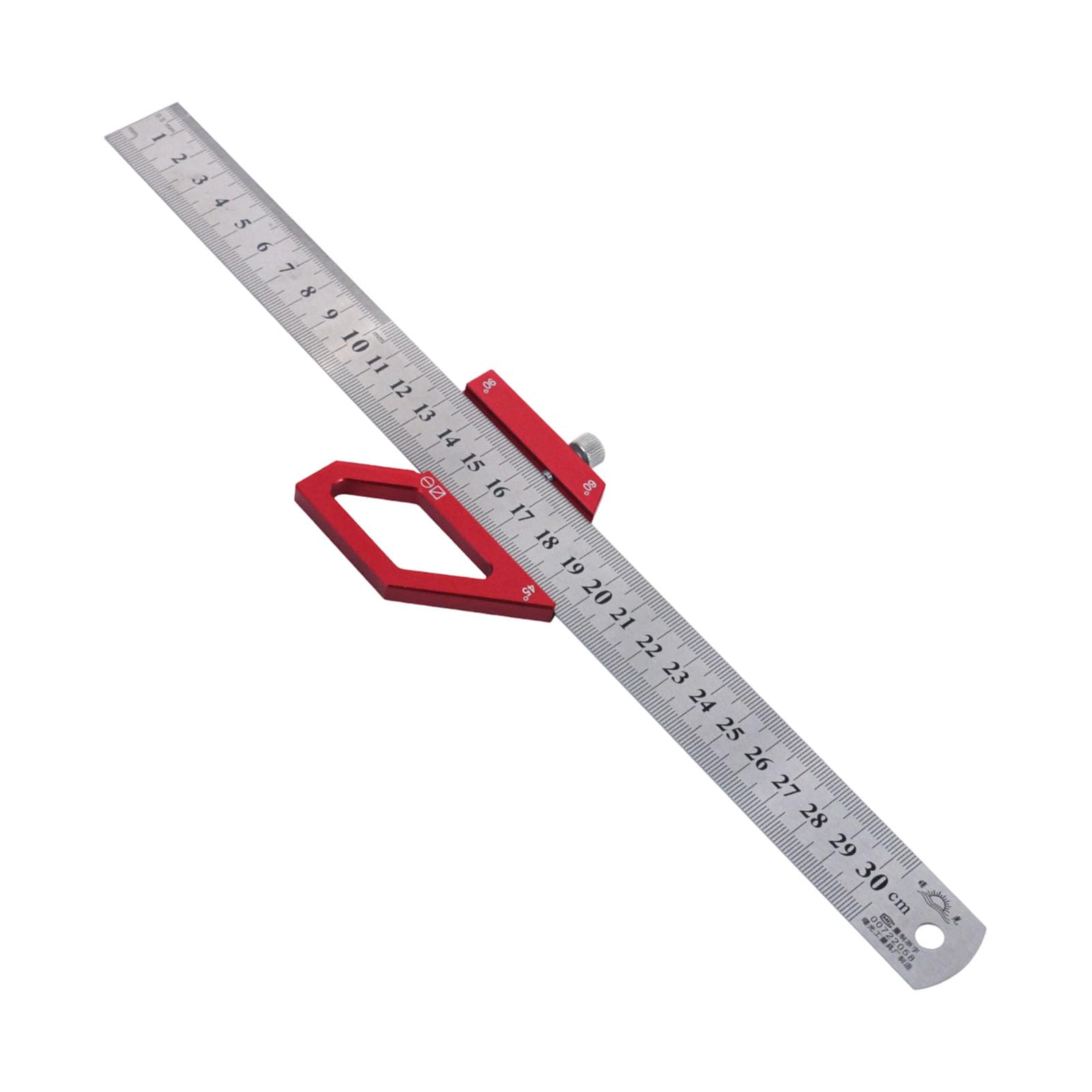 Permanent Aluminum Mixture and Multiple Corner Marking Tool for Accuracy Woodworking Layouts and Carpentry Undertakings Steel Scale with Positioning Block for Accuracy