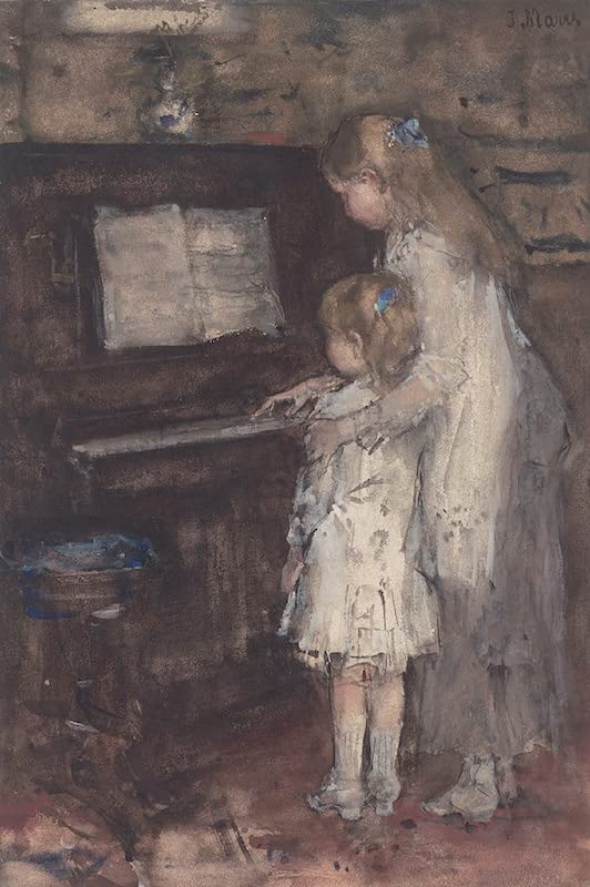 Toile Due Ragazze Jacob Henricus Maris 60x90cm pour habiller un grand mur vide avec style