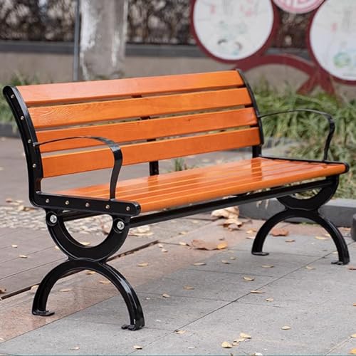 Banc de jardin en bois massif anticorrosion sans dossier pour votre patio