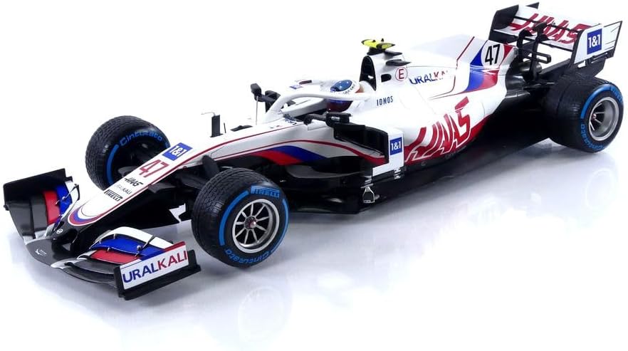 Minichamps 110211347 1:18 Uralkali Haas F1 Team VF-21-Mick Schumacher-Belgium GP 2021 Collectible Miniature Car, Multicoloured