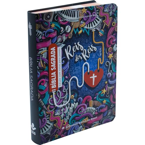 Bíblia Sagrada com Notas para Jovens NTLH, Letra Regular, com mapa, Capa Semi Flexível Ilustrada: Marrom: Nova Tradução na Linguagem de Hoje (NTLH)