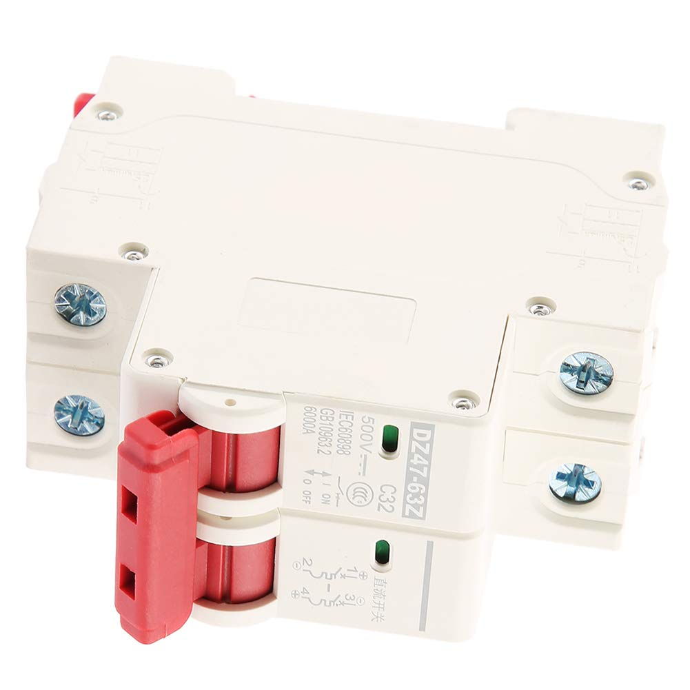Vvikizy-Disjoncteur CC Disjoncteur photovoltaïque DC 500V interrupteur d'air 2P pour la