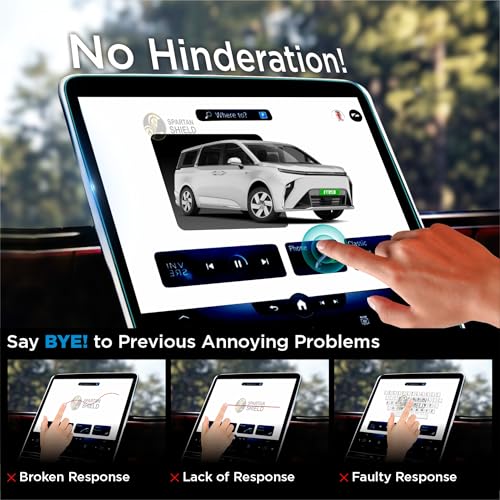 Image of Spartan Shield SCREEN GUARD COMBO For MG SELECT M9 Electric 2026 || Presidential Limo || 12.3 INCH INFOTAINMENT TOUCHSCREEN + 7 INCH INSTRUMENT CLUSTER PROTECTOR | MgSelect M9 EV New Car Digital Display 9H Accessories 2025+ [Not Tempered Glass] (M9 [12 inch Combo] Glossy)