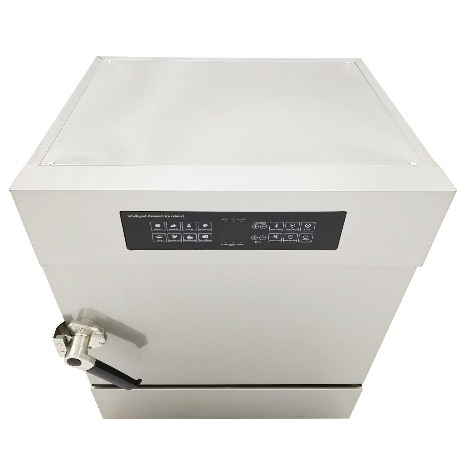 HQHAOTWU Commercial Electric Steaming Cabinet 4 Tray Commercial Steamer 220V 6KW Electric Food Steamer Steam Oven