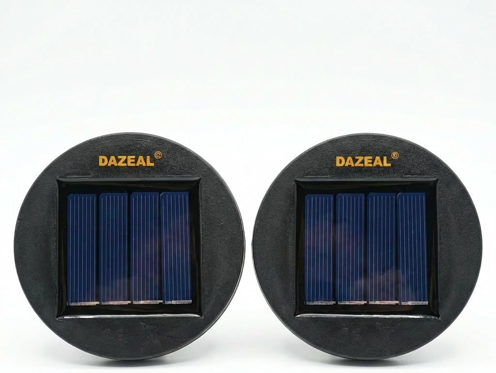 2 Pack Solar Light Replacement Top, Replacement Solar Light Parts for Lantern (Top 3.15Inch, Bottom 2.75 Inch), Waterproof LED Replacement for Outdoor Garden, Pathway, Yard Lights & Decor