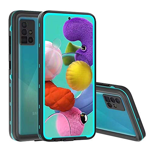 iCover Funda Impermeable para Samsung Galaxy A51, IP68 Full Body Impermeable a Prueba de Choques Heavy Duty Antigolpes Carcasa, Underwater 3M Protectora Funda para Samsung Galaxy A51 6.5'' (Azul)