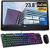 Dell Wyse 5470 AIO Computer All in One Desktop PC 23.8' 1080P FHD Display, Intel Celeron J4105 Processor, 16 GB RAM, 256 GB SSD, WiFi, HDMI, Wired Keyboard & Mouse, Windows10 / ThinOS (Renewed)