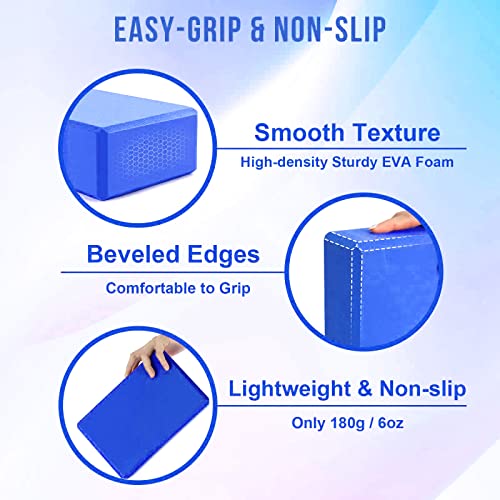 High Density EVA Yoga Foam Blocks (2 Pack) & Strap - Image 3