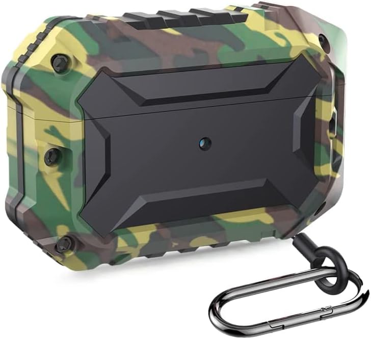 Funda diseñada para AirPods 3, funda protectora de cuerpo completo, resistente, de silicona suave, con llavero, LED frontal visible, carga