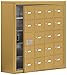 Salsbury Industries 19158-20GSK Cell Phone-Access Panel-5 Unit Surface Mounted-Keyed Locks with 8-Inch Diameter Compartments, Gold