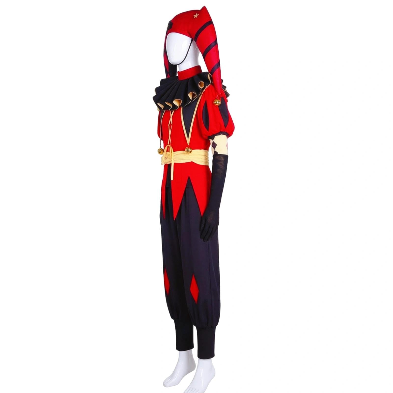 Halloween Kostüm für Erwachsene, Karneval Rollenspiel Cosplay Komplettset – Pierrot Stil