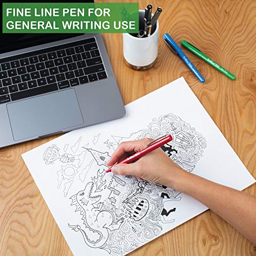 Artline 200 Fineline Writing Pens, 0.4Mm Writing Width, Glossy, Assorted Colors (Ek-200N4Bs23) (Pack Of 4) #TOP2