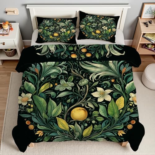 Housse de couette 240 x 260 citron en microfibre avec fermeture éclair durable - 3
