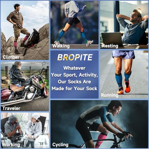 Image of bropite 2 /3 Pairs Open Toe Compression Socks for Women, Support for Travel, Nurse&Swelling