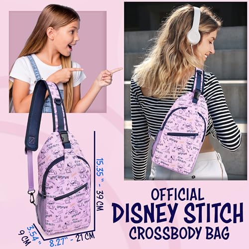Disney Stitch Crossbody Bags for Women Sling Bag for Teens Chest Bag Travel Essentials Stitch Gifts for Girls2