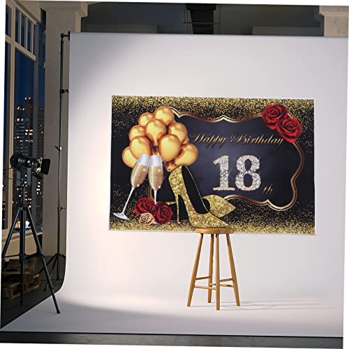 Amosfun Pano De Fundo De Aniversário De 1 Peça Tapeçaria Infantil De Bautizo Para Niño Banner De Fel