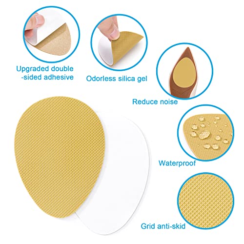 Image of GADEBAO Non-Slip Shoe Pads, Self-Adhesive Anti-Slip Grips for Bottom of Shoes, Odorless Silicone Pads, High Heels Non-Skid Sole Protector Stickers (Beige-8 Pcs)
