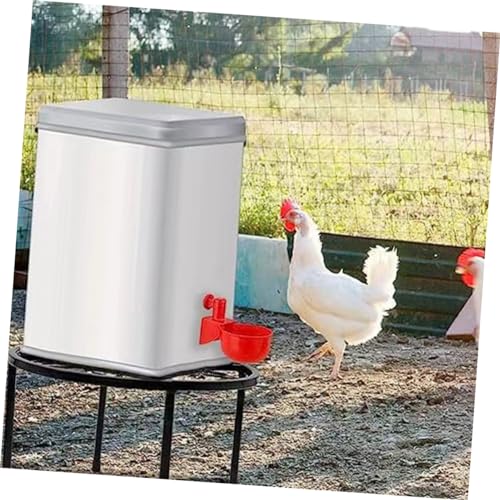 Mangeoire abreuvoir poussins avec support métal pour poulailler x2