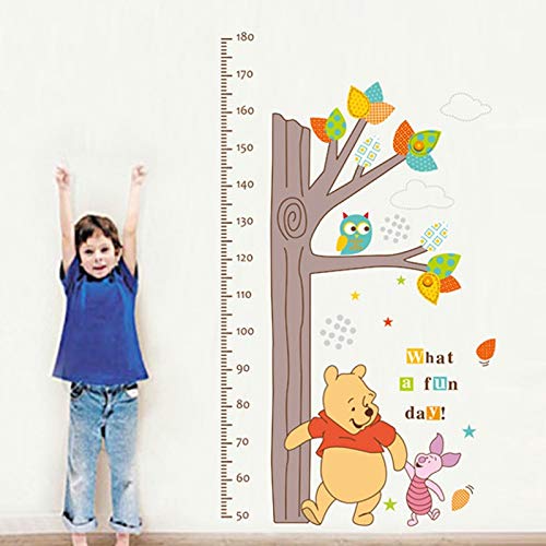 Enfants Chambre Dessin Animé Winnie L'Ourson Stickers Muraux Adhésif Anime Hauteur Mesure Stickers Muraux Mignon Bébé Chambre