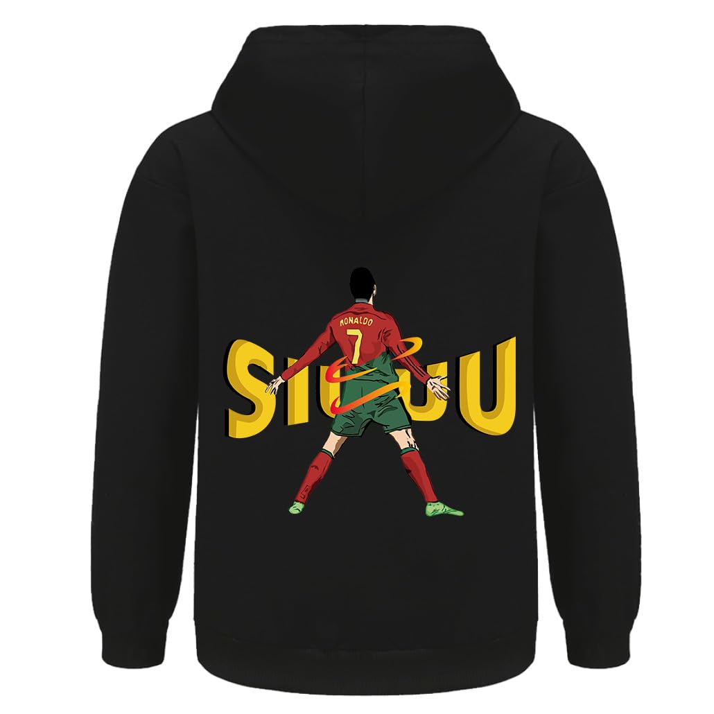 NO.7 Calcio Formazione Casual Felpe con cappuccio e Pantaloni 2 Pz Set NO.7 Calcio Kit Bambini Tute Set