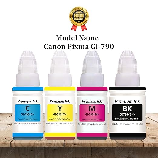 Image of GI-790 Compatible for Canon Pixma Ink Suitable for G1000, G1010, G1100, G2000, G2002, G2010, G2012, G2100, G3000, G3010, G3012, G3100, G4000 Printers (GI-790 Black Ink 1 Pcs)