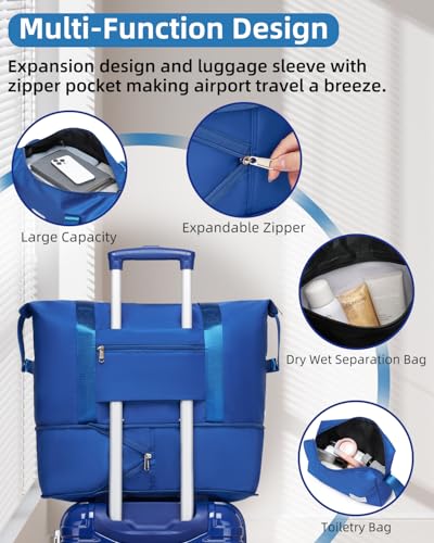 Image of LARVENDER Carry on Luggage 22x14x9 Airline Approved, 20 Inch Hardside Suitcase with Wheels TSA Lock, PC+ABS Lightweight Travel Luggage Sets for Women, Navy Glow, 3 Piece Set