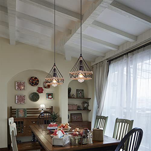 Riigoog American Creative Pendant Light, Farmhouse Illumination Hanging Pendant Lights, Wrought Iron Simple 1-Light Pendant Light, For Kitchen Island, Bar, Bedroom, Restaurant #TOP2