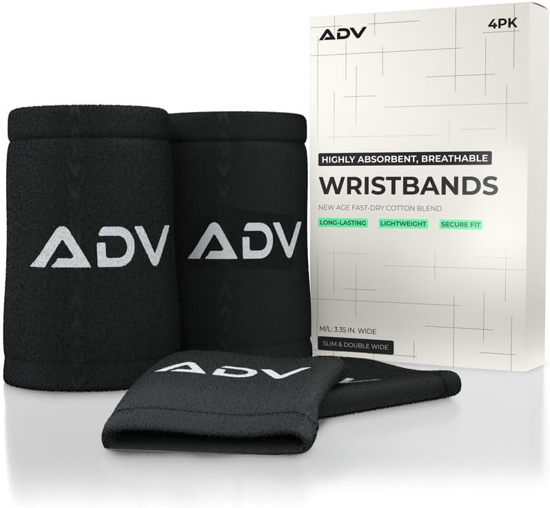 & Pickleball Wristbands, Slim & Absorbent Wrist Sweatbands