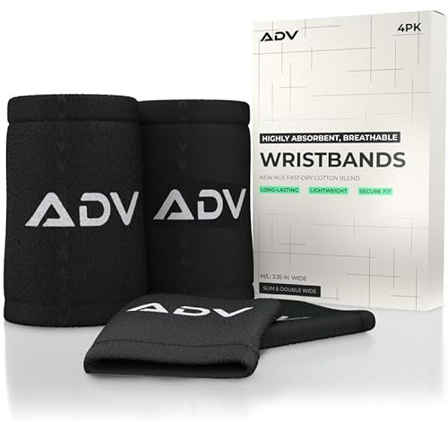 ADV Tennis Wristbands with New Age Polyester Cotton Blend -