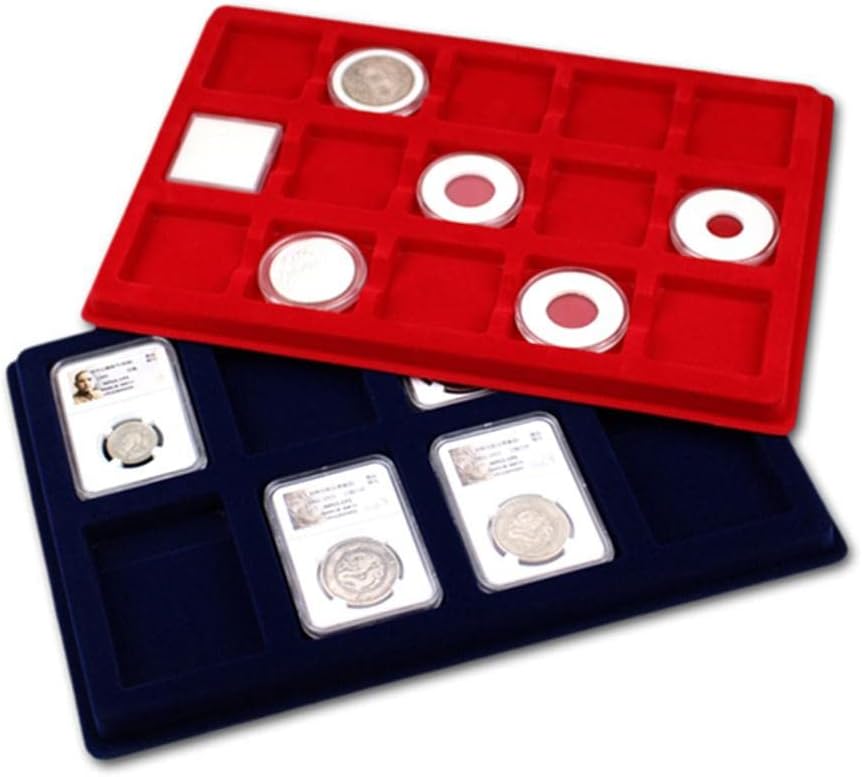 BNF® 8 Grid Velvet Frame Series Display Tray Case for PCGS NGC Display -Red|Coins & Paper | Other Coins & Paper