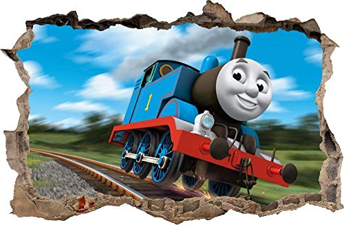 HUJL Wall Sticker Wall Stickers in The Wall 3D Train Thomas Decorative Sticker to The Room