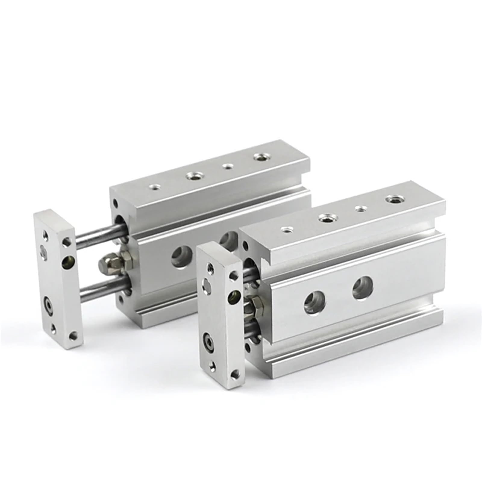 Vérin pneumatique CXSM 25x40 en acier inoxydable à double guidage rigide