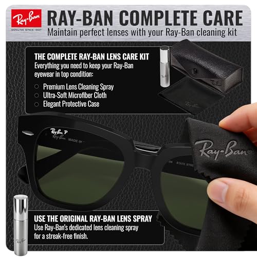 Image of Ray-Ban RB2186 STATE STREET Square Shaped Sunglasses for Women with Official RAYBAN Eyewear Kit