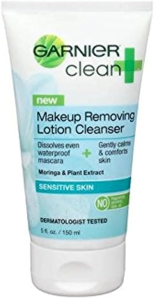 Garnier Clean+ Makeup Removing Lotion Cleanser Sensitive Skin, 5 Fluid Ounces