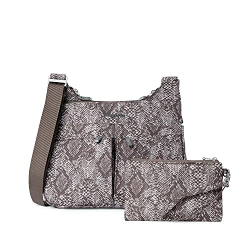 Image of Baggallini Crossbody Travel Bag 11x8.5 Lightweight Water-resistant Nylon Handbag
