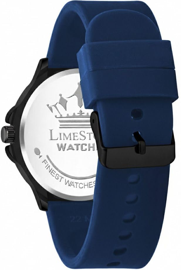 Image of LIMESTONE Men's Analog Quartz Watch with Day & Date Display, Leather /Silicone Strap - Casual & Formal Wrist Watch for Men