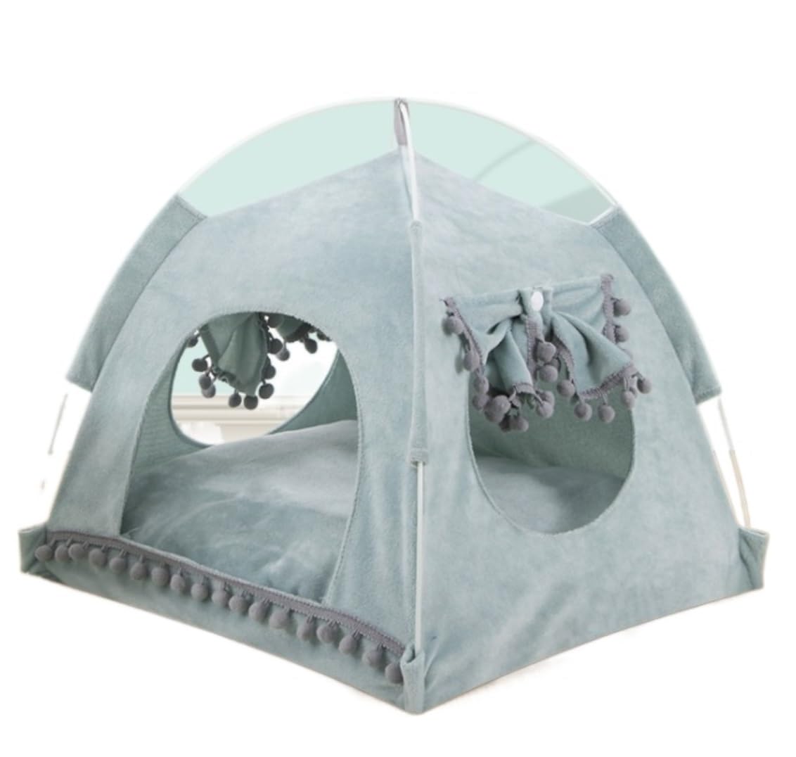 Łóżko dla psów Namiot Dla Kota Pop Up Cat House Outdoor Pet Enclosure Przenośny Kryty Kojec Kotów Małe Psy Na Podwórku Sofa dla psów(A,36 * 36cm)