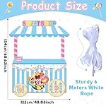 Sweet Shop Shaped Photo Prop Candy Theme Birthday Party Decor 60 x 48inch Fabric Sweet Photo Booth Frame Hanging Backdrop Banner Candy Shop Background Girl's Candy Party Favor Party Supplies - Image 2
