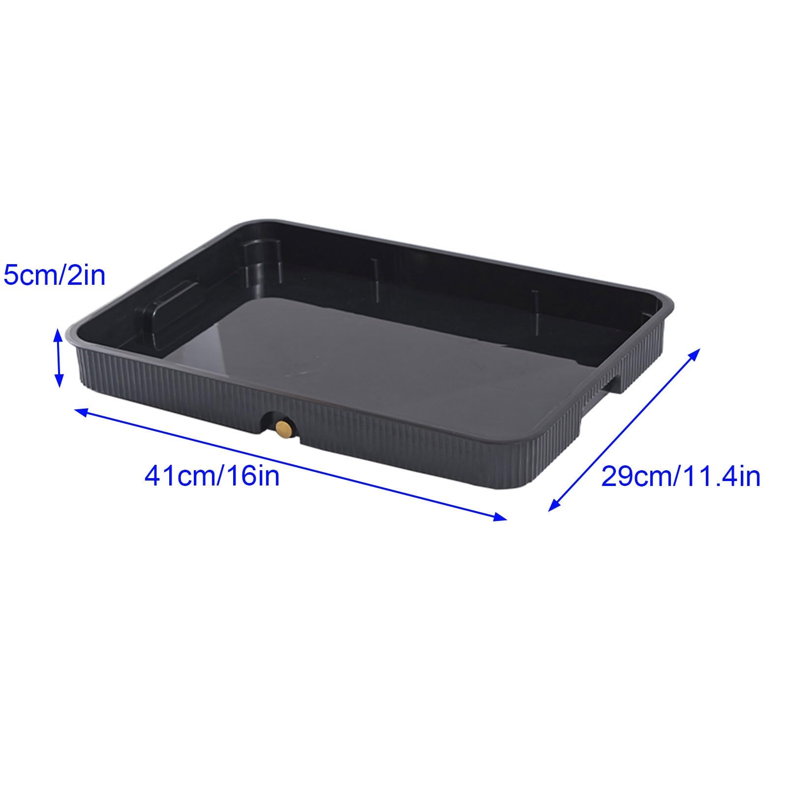 Bandeja de goteo verde con cierre integrado de 41 x 29 x 5 cm, incluye manguera de 70 cm, fácil de limpiar, ideal para cocina y mesa de comedor