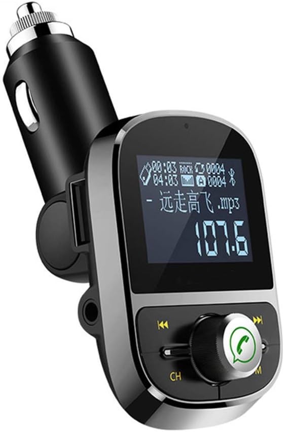 OTO Bluetooth FM Transmitter Radio Car Kit Adapter with 1.44 Inch Display, 12V 3.1A USB Car Charger