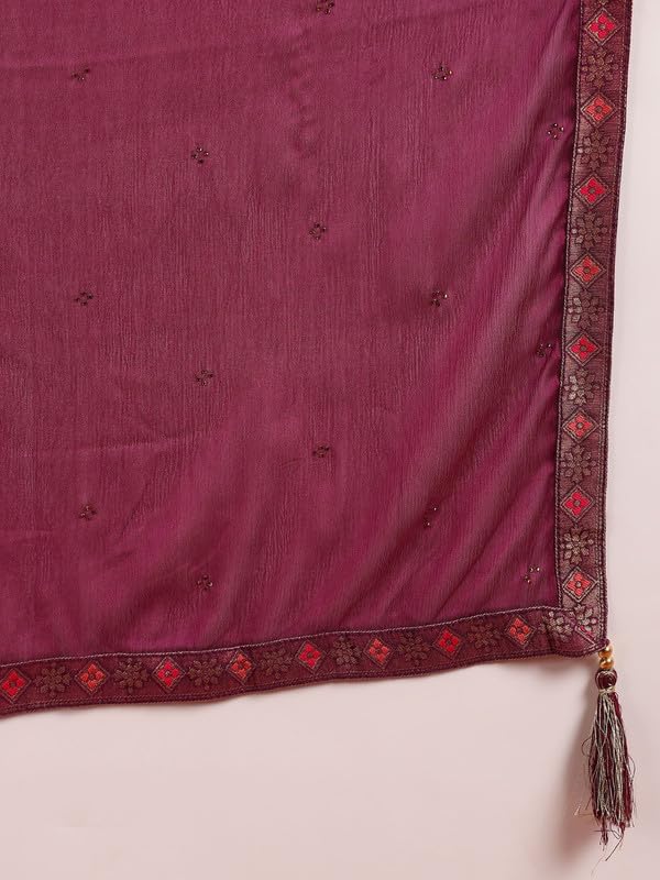 Image of Vaamsi Silk Blend Womens Kurta Pant With Dupatta Set
