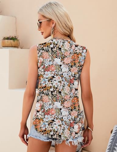 KTILG Summer Sleeveless Square Neck Tops Flowy Pleated Tunic Tank Tops for Women Loose Fit S-3XL…3