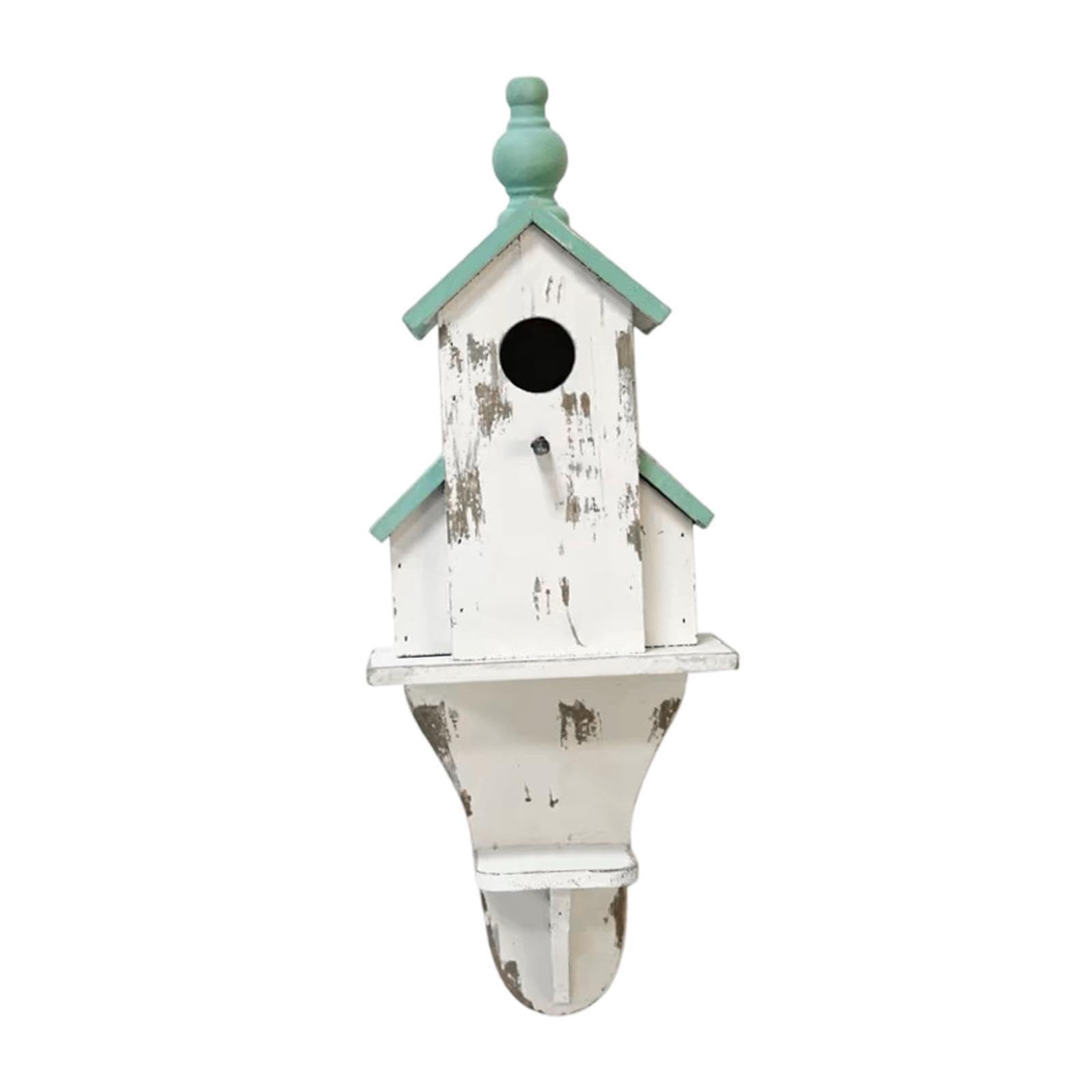 perfk Casette per Uccelli per nidi Esterni in Legno Rustico, Multiuso, da Appendere, Decorative per Recinzione, Cortile, Balcone, Patio