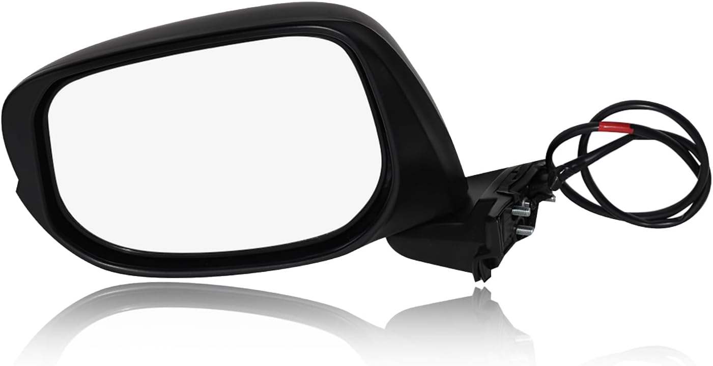 PM Auto Left Driver Side Mirror, Power Non-Heated Paintable Manual Folding View Mirror Replacement For 2009-2014 Honda FIT