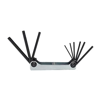 Urrea 5/64 In. To 1/4 In. 9 Folding Hex Keys In Metal Case 4993