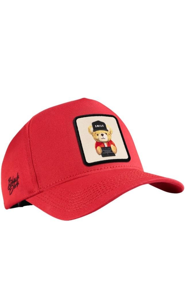 Gorra Roja Béisbol - Gorra con Parche Intercambiable, Unisex, Talla Única