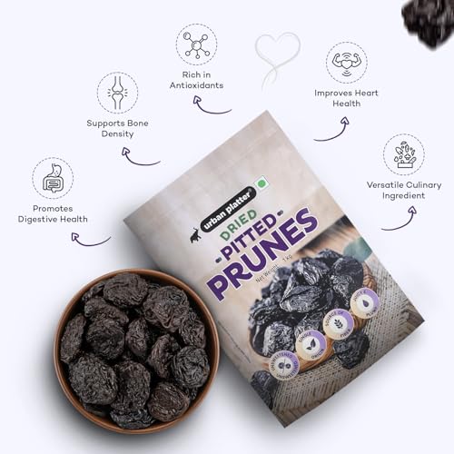 Image of Urban Platter Pitted California Prunes, 1Kg (Dried Plums | Unsweetened | Rich in fibre | Great for Digestion)