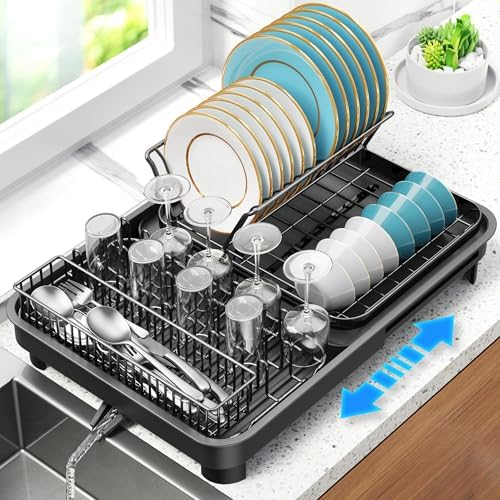 Tier Dish Racks For Kitchen Counter 2-Tier Stainless Steel Dish