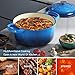 Miereirl 6 Quart Enameled Dutch Oven Pot with Lid, Cast Iron Dutch Oven with Dual Handles for Bread Baking, Cooking, Non-stick Enamel Coated Cookware (Dark Blue)