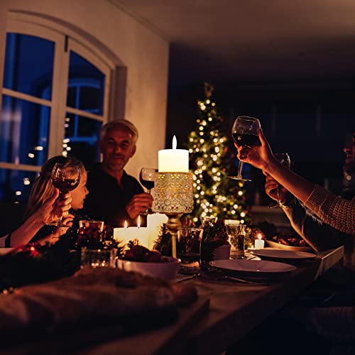 Vintage Gold Candle Holder Sunflower Hurricane Candleholder For Pillar Candle Fireplace Home Decor Gifts For Anniversary Wedding Christmas Housewarming Dining Party Farmhouse Table Centerpieces #TOP4